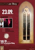 Plakat zur Veranstaltung "Harvest Moon" aus der Reihe "Kultur am Berg" am Mittwoch, 23.9.2026 um 19:00 Uhr: